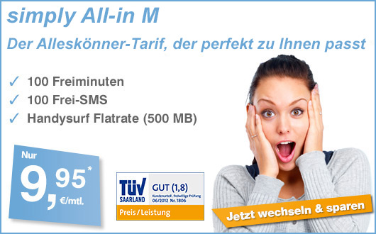 simply All-in M - Der Allesknner-Tarif, der perfekt zu Ihnen passt